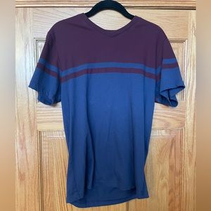 Claret & navy blue shirt